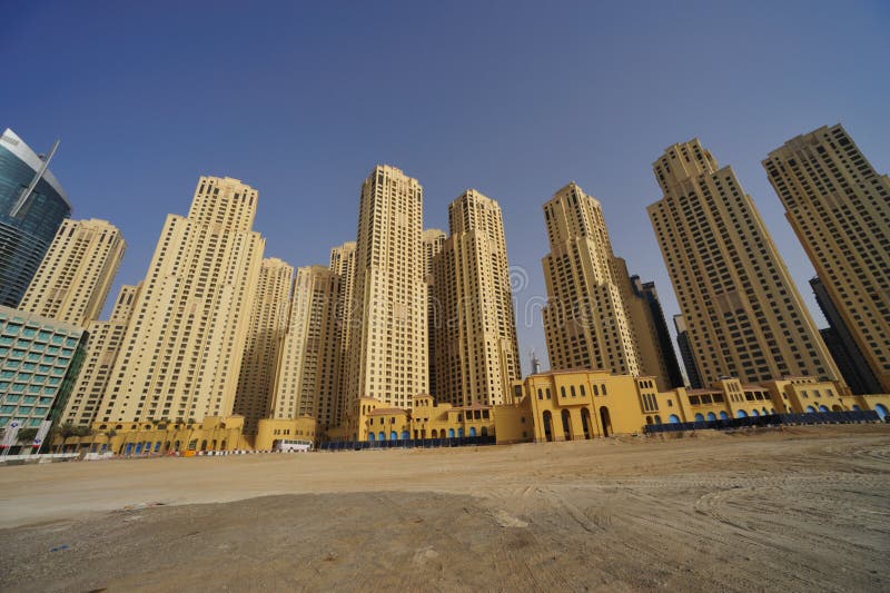 United Arab Emirates: Dubai view of the new buildings at jumeirah beach district; a residential area. United Arab Emirates: Dubai view of the new buildings at jumeirah beach district; a residential area