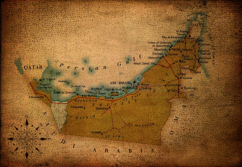 United Arab of Emirates map