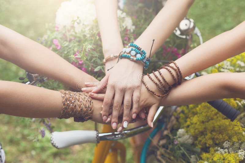 Girls Hands Friendship Bracelets Stock Photos - Free & Royalty-Free Stock  Photos from Dreamstime