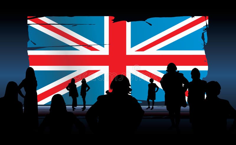 United kingdom flag stock illustration