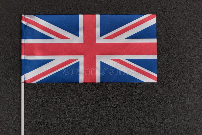 United Kingdom Flag on Black Background. National Symbol of UK ...