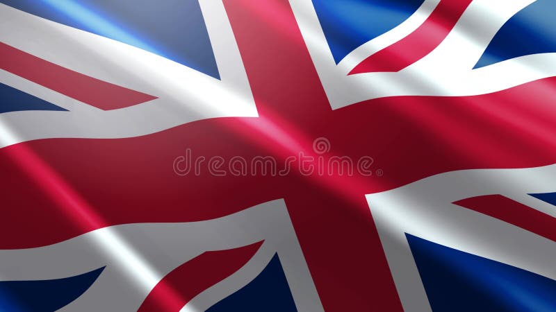 United Kingdom flag closeup footage background