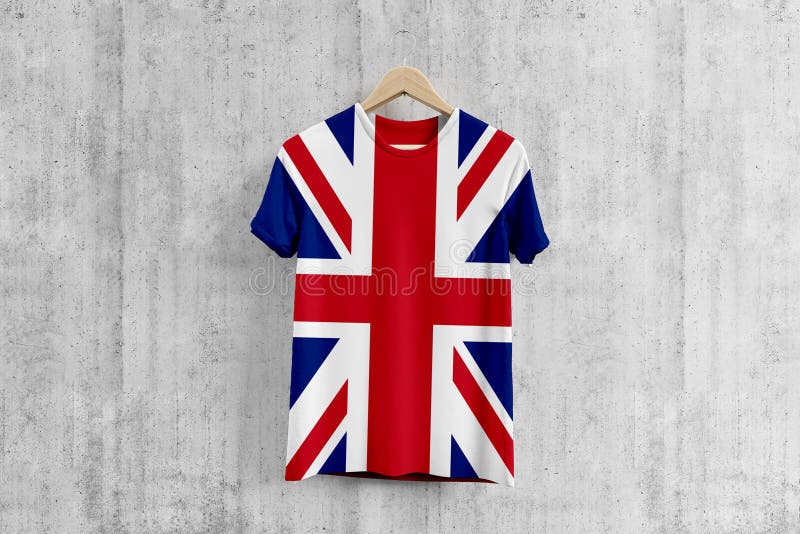 United Kingdom Flag T-shirt On Hanger, British Team Uniform Design Idea ...