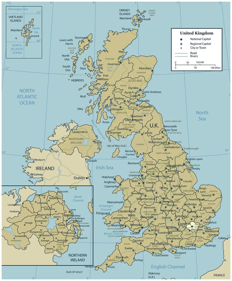 United Kingdom Map with Selectable - United Kingdom Map Selectable Territories Vector Illustration 98155130