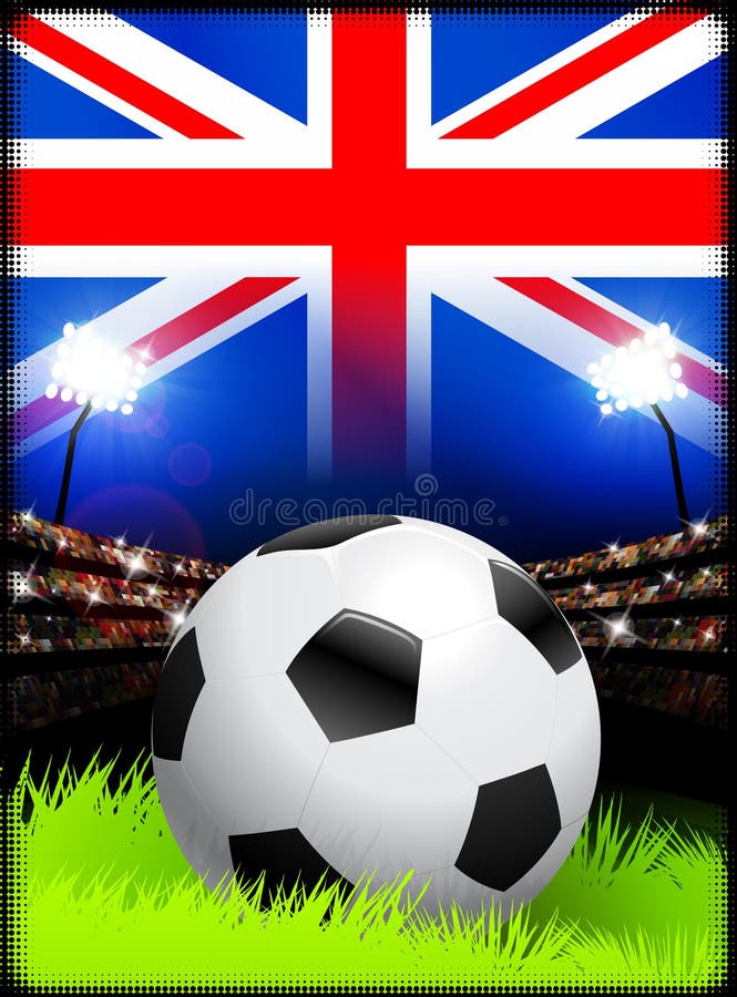 United Kingdom Soccer Match In Stadium Stock Illustration ...