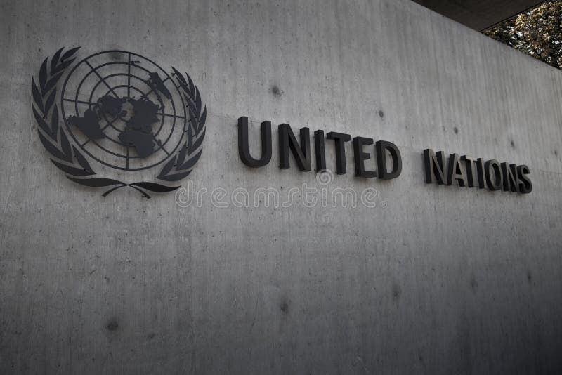 United Nations Badge in Geneva royalty free stock photography United Nations Badge in Geneva royalty free stock photography
