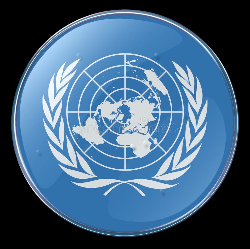 United Nations Flag Icon (With Clipping Path)