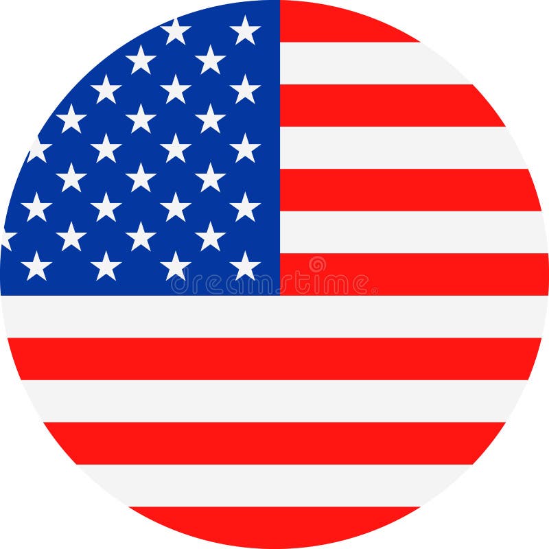 Download United States Flag Vector Round Flat Icon Stock ...