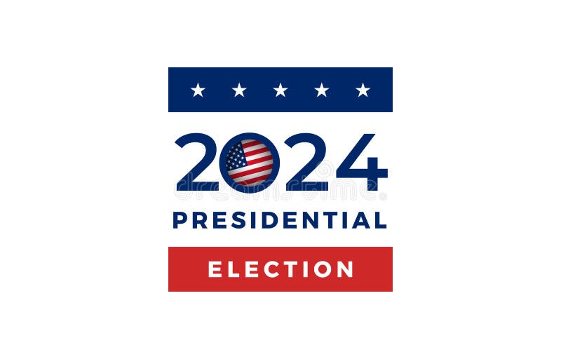 2024 United States of America Presidential Election Vote Banner Stock