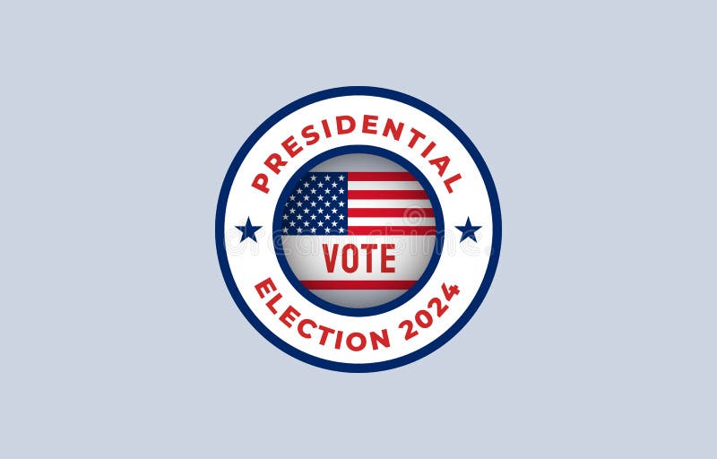 2024 United States of America Presidential Election Vote Banner Stock