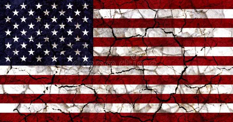 united states of america USA america country flag painted on a cracked grungy wall stock illustration united states of america USA america country flag painted on a cracked grungy wall stock illustration