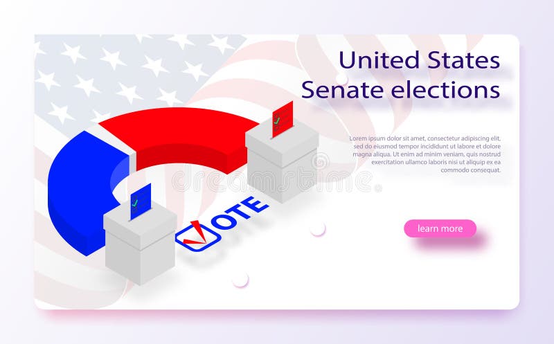 2018 United States elections. US midterm elections 2018: the race for Congress. vector illustration 2018 United States elections. US midterm elections 2018: the race for Congress. vector illustration
