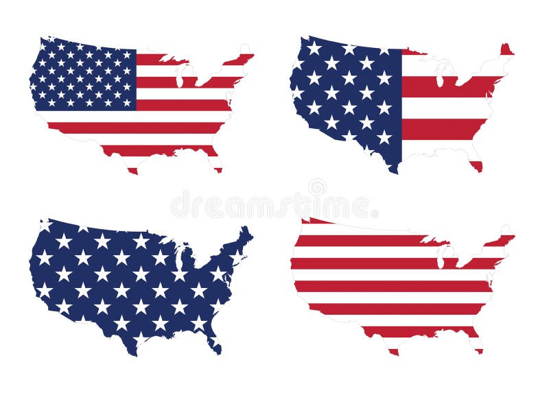 United States Flag and Map stock photography