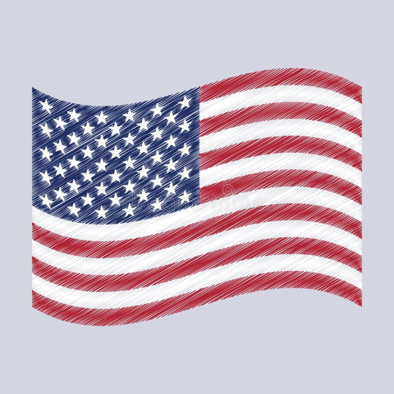 Download United States Flag Waving Vector Illustration Stock Vector ...