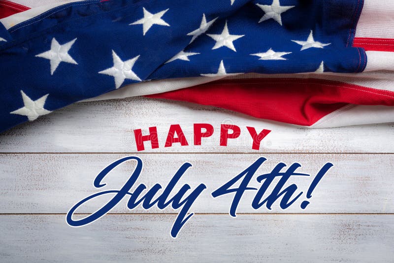 American flag on a white worn wooden background with July 4th Greeting royalty free stock photos American flag on a white worn wooden background with July 4th Greeting royalty free stock photos
