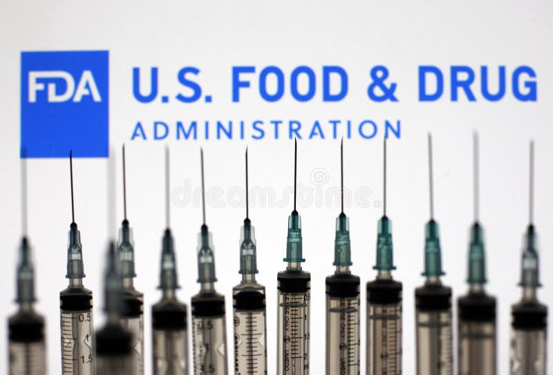 Medical syringes are pictured in front of the United States Food and Drug Administration FDA logo in this photo illustration, taken in Kyiv on 13 May, 2021. The World Health Organization has approved for emergency use of China`s Sinopharm COVID-19 coronavirus vaccine, and in total, WHO has now registered 6 vaccines for SARS-CoV-2, as media reported. Medical syringes are pictured in front of the United States Food and Drug Administration FDA logo in this photo illustration, taken in Kyiv on 13 May, 2021. The World Health Organization has approved for emergency use of China`s Sinopharm COVID-19 coronavirus vaccine, and in total, WHO has now registered 6 vaccines for SARS-CoV-2, as media reported