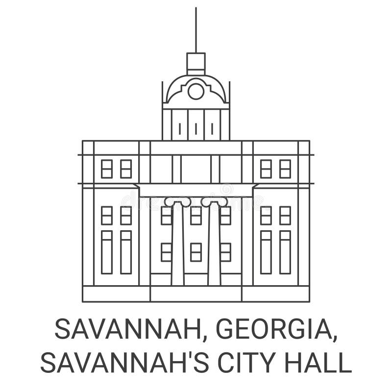 United States, Savannah, Savannah S City Hall Travel Landmark