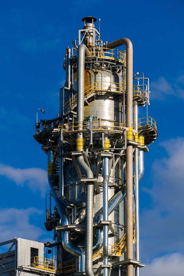 Units for Nitric Acid Production on Fertilizer Plant Stock Photo Image of cylindrical, bright