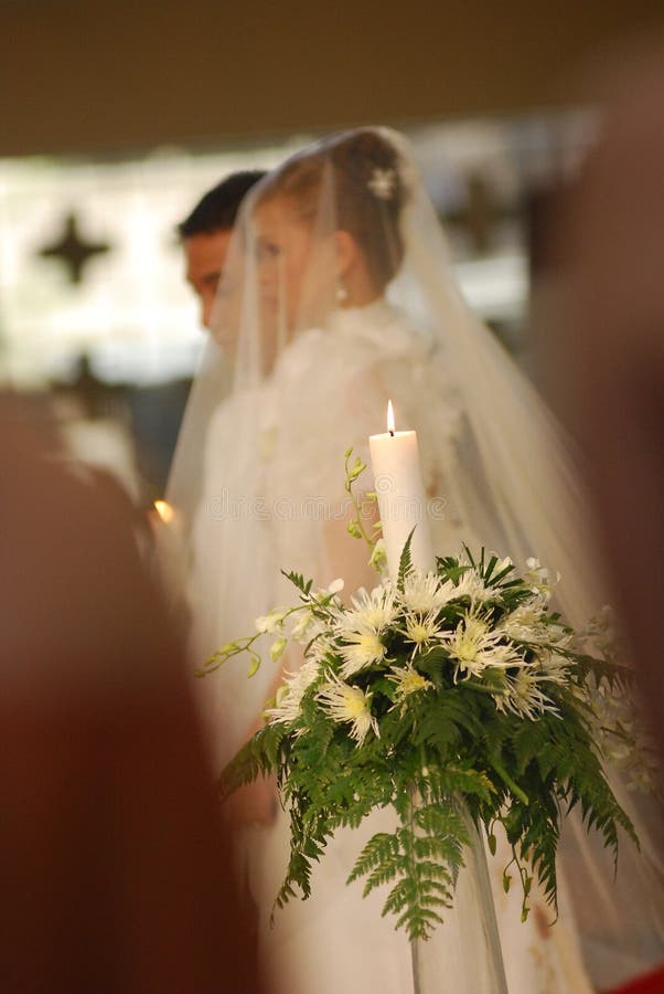Unity candle ceremony stock photo. Image of husband, fire 11898900