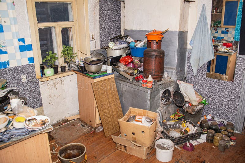 Suburban home wooden storage utility unit shed with miscellaneous stuff on shelves, bikes, exercise machine, ladder, garden tools and equipment. Messy and chaos at house yard barn. Organization order. Suburban home wooden storage utility unit shed with miscellaneous stuff on shelves, bikes, exercise machine, ladder, garden tools and equipment. Messy and chaos at house yard barn. Organization order.