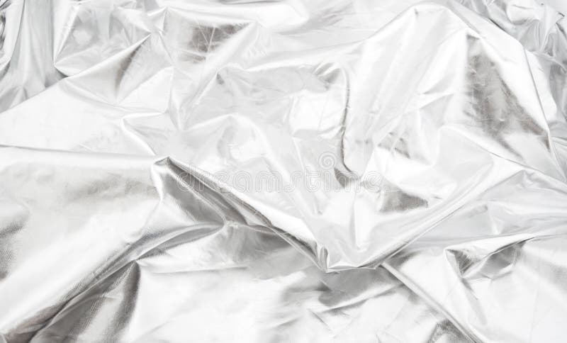 Crumpled Holographic Wrapping Paper With Shiny Effect Close Up Top