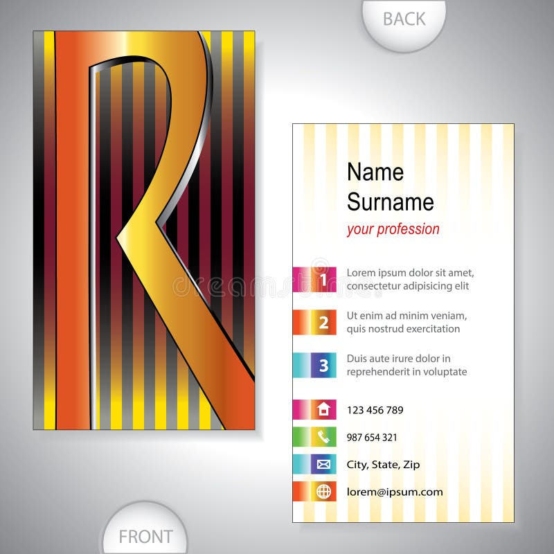 Universal Business Card Geometric Shapes Stock Vector Illustration