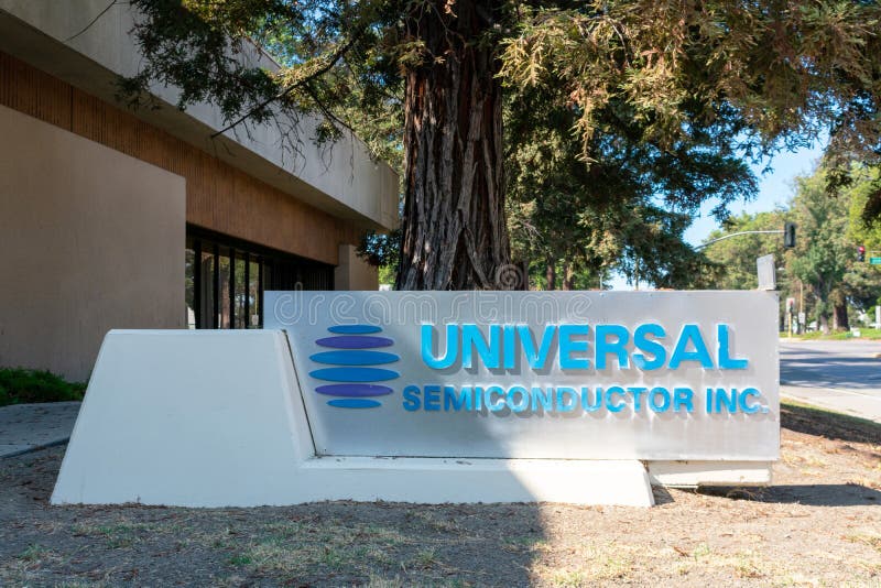 Universal Semiconductor Sign at at Headquarters Editorial Stock Photo
