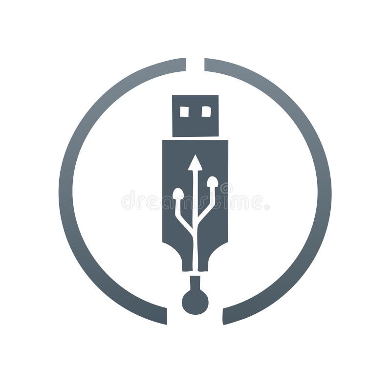 Universal Serial Bus flash drive icon data transfer digital storage technology concept vector illustration