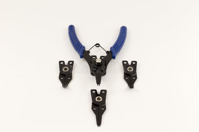 Universal Snap Ring Pliers Set Stock Image Image of heads