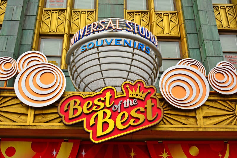 Universal Studios Souvenirs Sign at Universal Studios Japan in Osaka