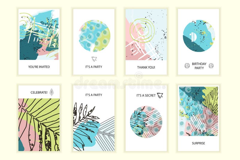 Universalblumenposter eingestellt vektor abbildung Universalblumenposter eingestellt vektor abbildung