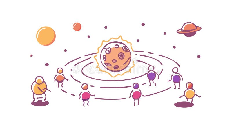 Universe Solar System Education Chart, vector design Generative AI royalty free illustration