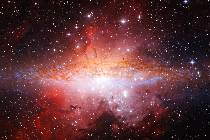 Universell scen med stjärnor och galaxer i djupt utrymme stock illustrationer