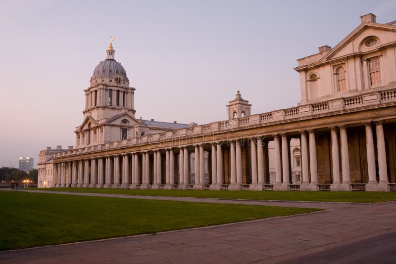 Universidad Naval Real, Greenwich Foto de archivo - Imagen de hierba