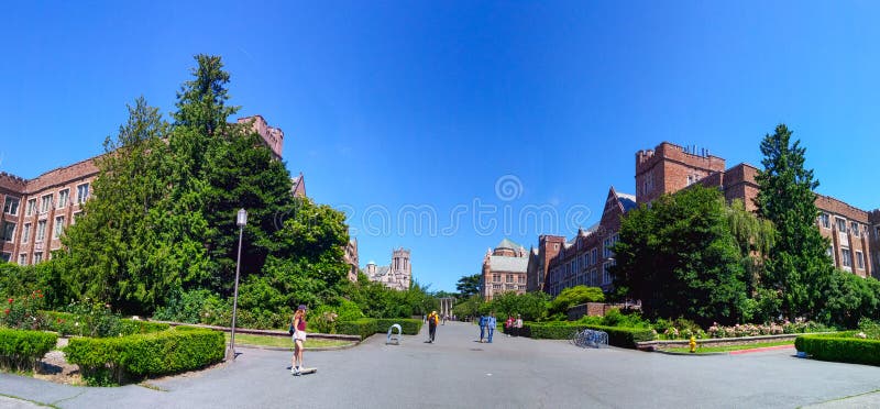 Universidade Seattle de Washington fotografia de stock Universidade Seattle de Washington fotografia de stock