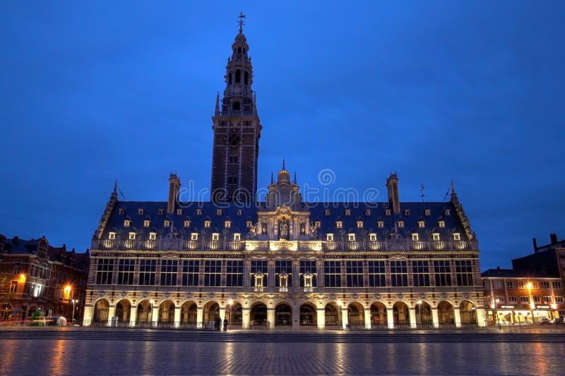 Universitaire Bibliotheek, Leuven, België stock afbeeldingen Universitaire Bibliotheek, Leuven, België stock afbeeldingen