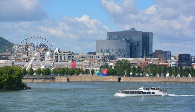 Universite de Montreal`s Hospital Center and La Grande Roue de Montreal