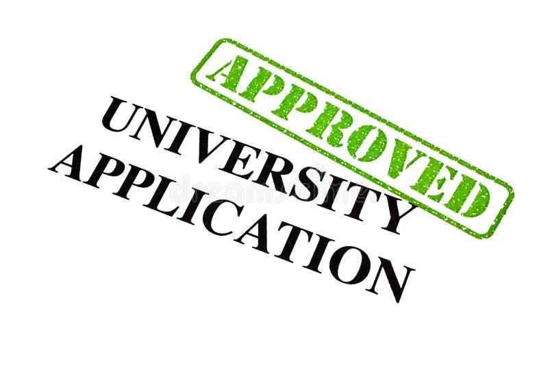 University Application APPROVED stock image University Application APPROVED stock image