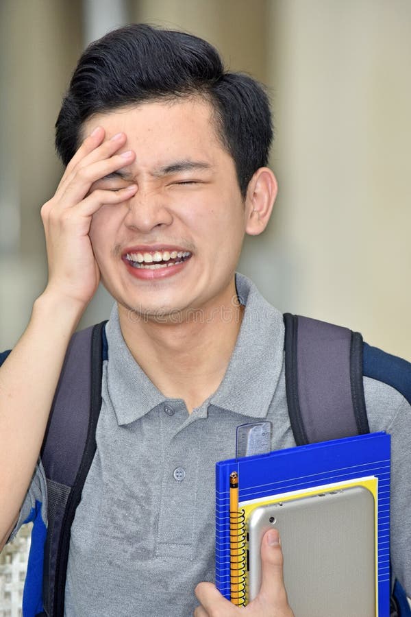 University Asian Boy Student Laughing Stock Image - Image of student,  scholars: 138914805