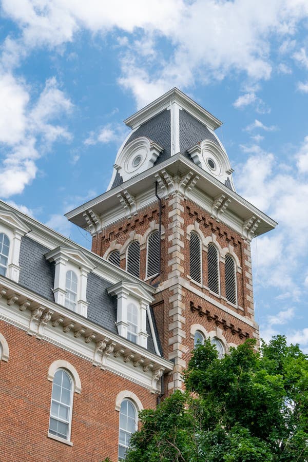 University Hall On Campus Of University Of Arkansas Editorial Image