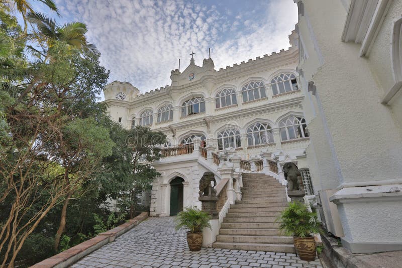 University Hall of HKU stock image. Image of cross, white 61985007