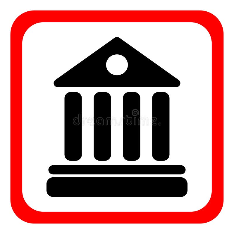 University icon on white background. Vector illustration. royalty free illustration