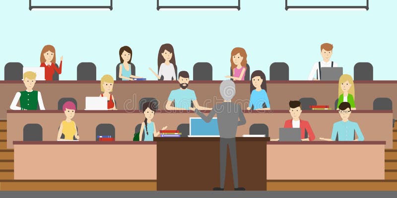 University leture hall. stock illustration