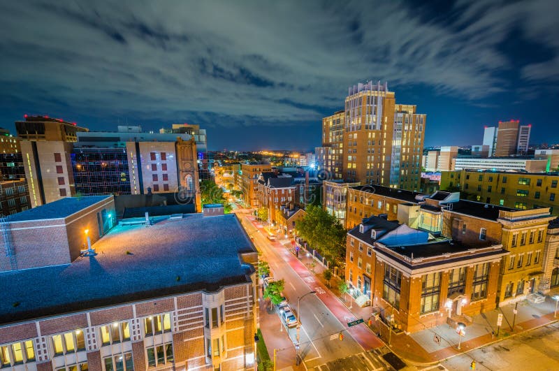 university-of-maryland-baltimore-night-view-in-downtown-baltimore-maryland-stock-photo-image