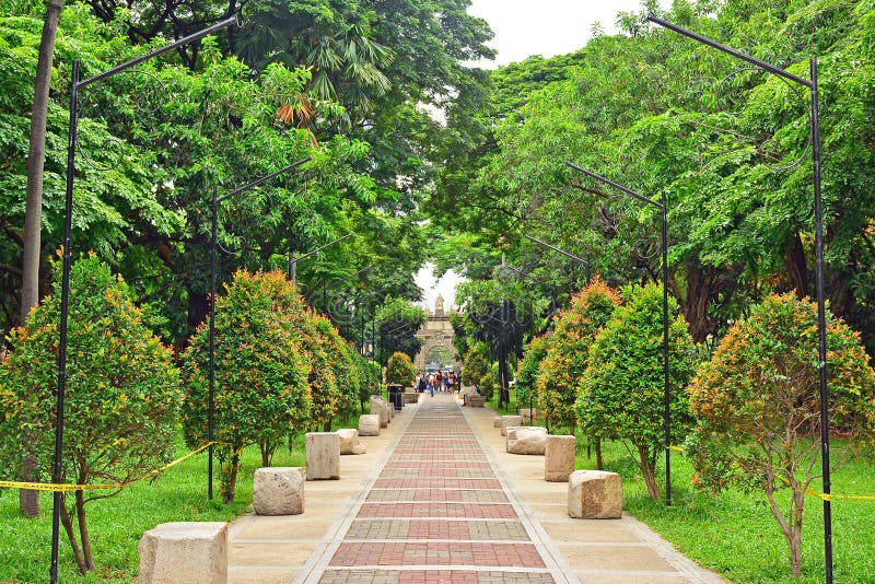 University of Santo Tomas pathway main building facade in Manila, Philippines