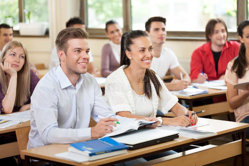 University Student In Classroom Stock Photo Image Of Communication