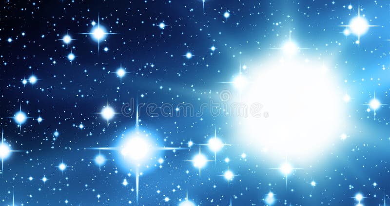 Universo azul ilustração stock