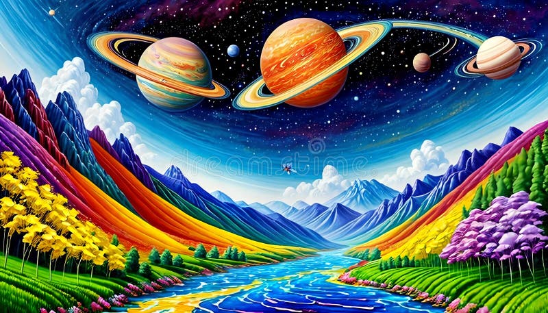 Universum galaxy cosmos night sky astronomy Berdey flodskönhet royaltyfri illustrationer