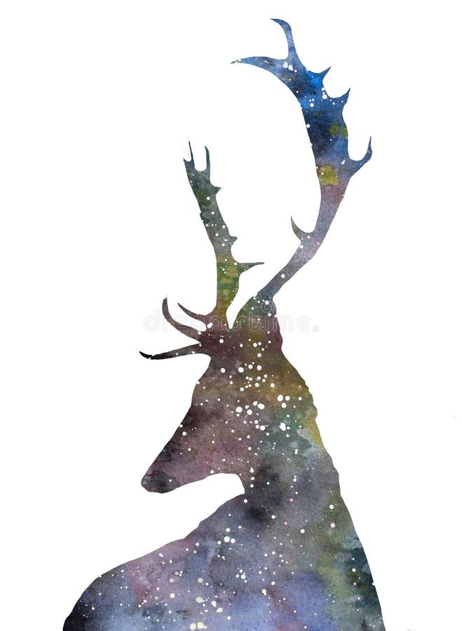 Universumhjortar vektor illustrationer Universumhjortar vektor illustrationer