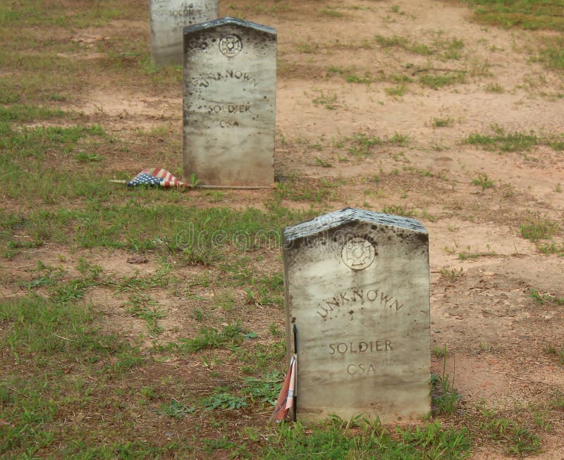 Graves Of Unknown Confederate Soldiers Stock Photo Image of buried